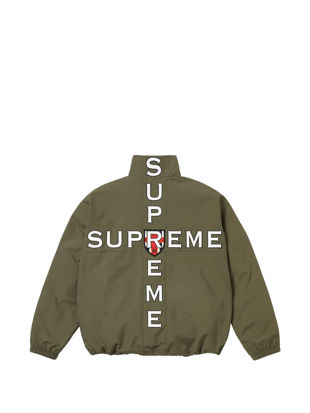 Supreme Cross logo-print track jacket Groen