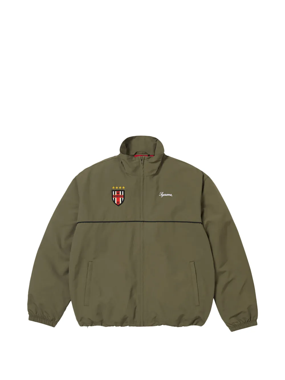 Supreme Cross logo-print track jacket - Verde