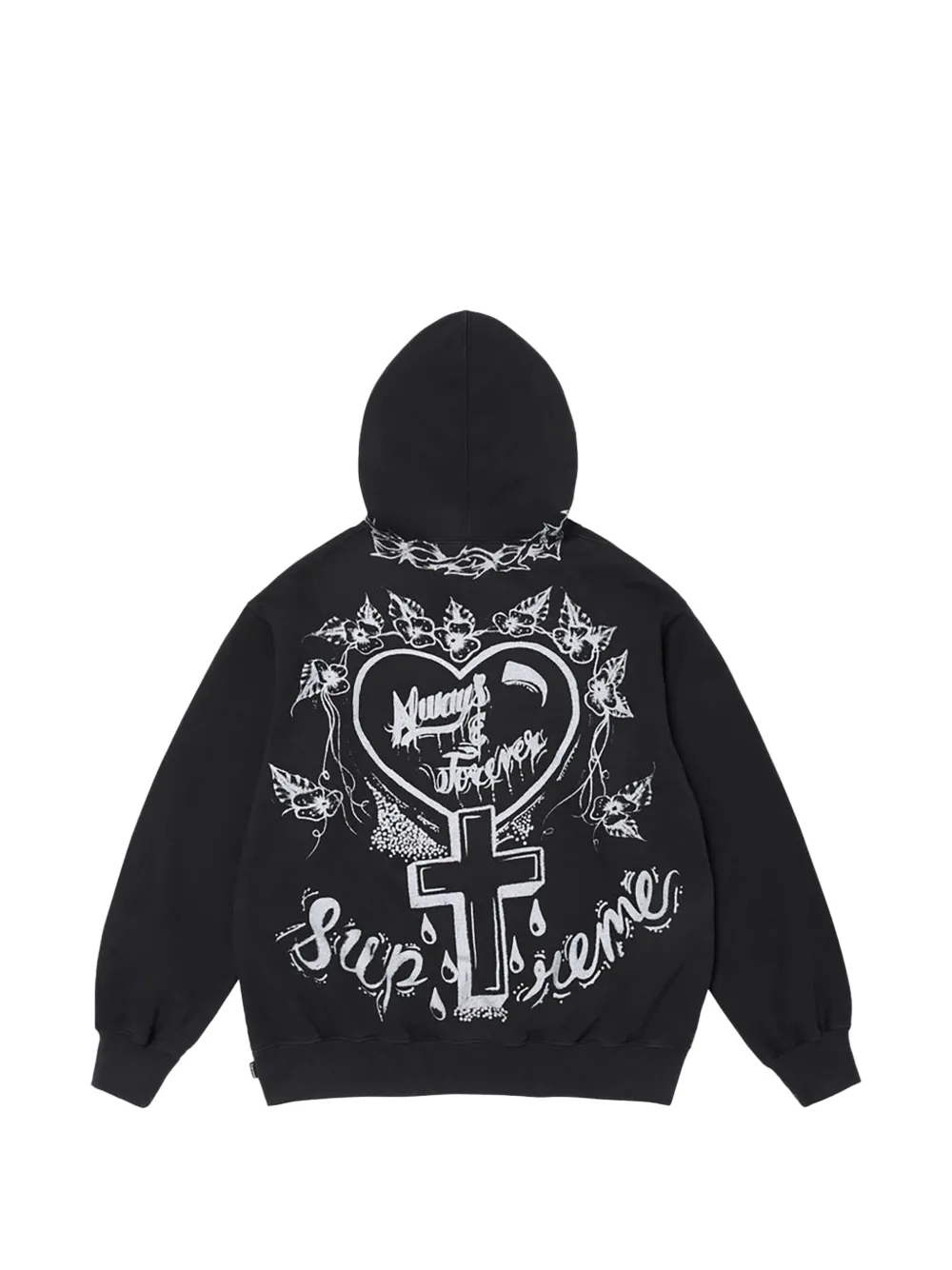 Supreme Forever hoodie met print Zwart