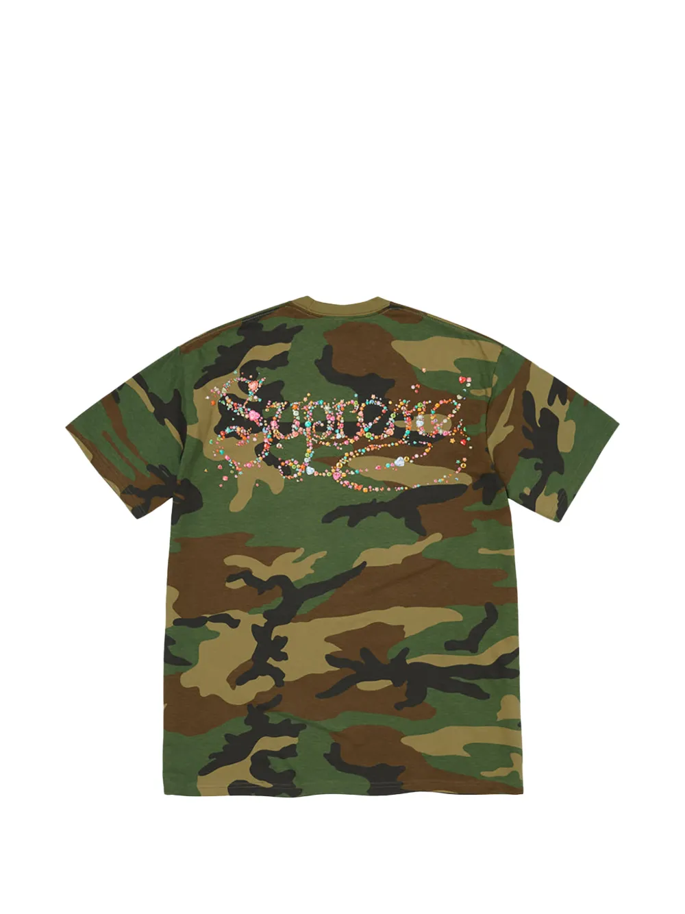 Supreme Gems T-shirt met camouflageprint Groen