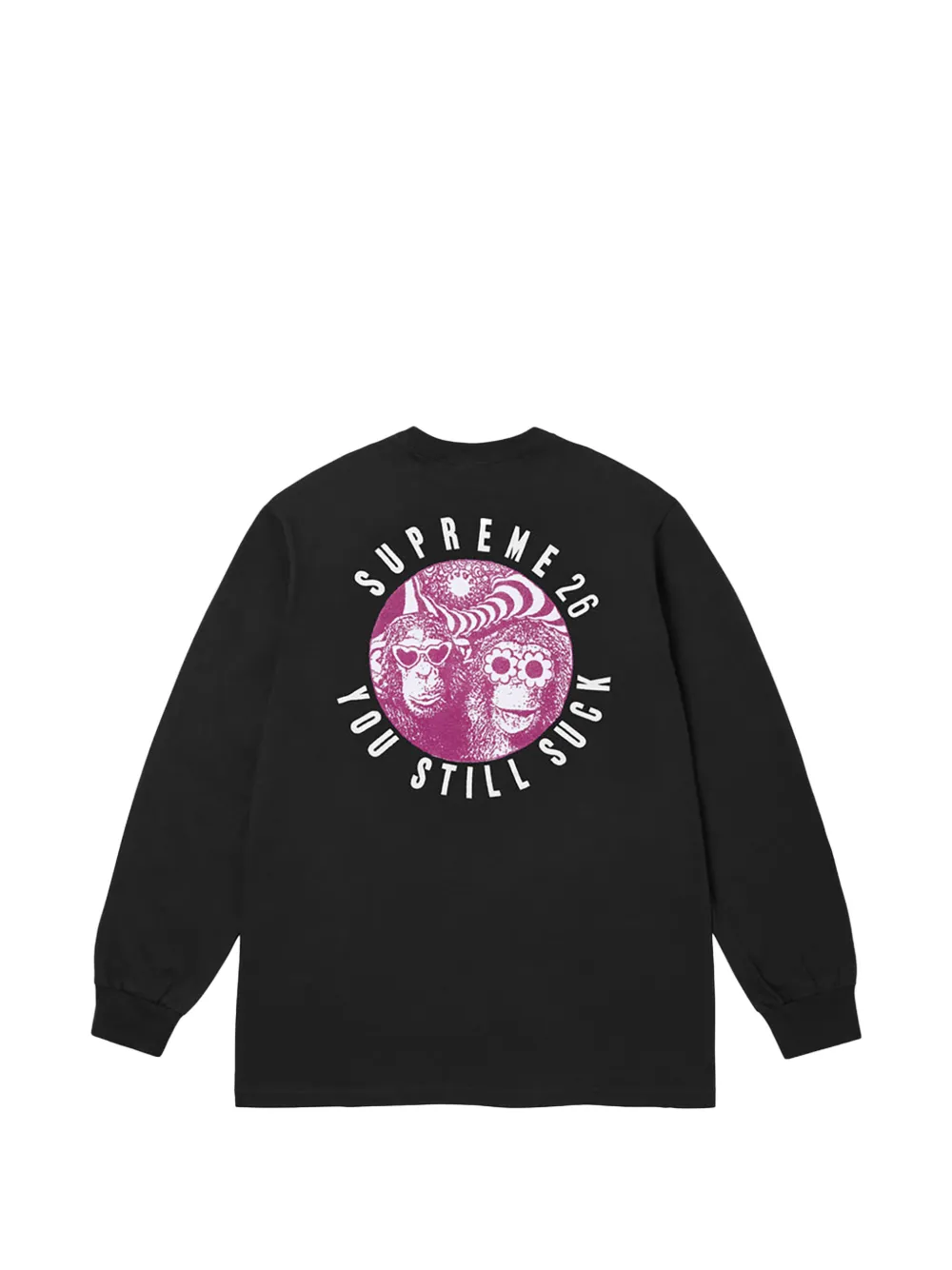 Supreme T-shirt met grafische print en lange mouwen Zwart