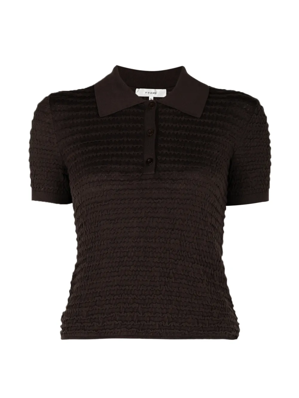 FRAME smocked polo top