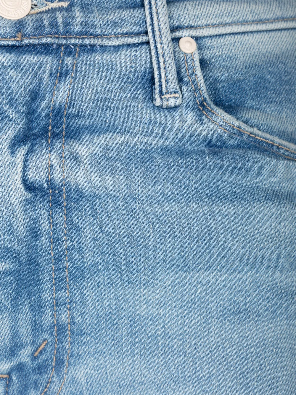 MOTHER The Weekender jeans met franje Blauw