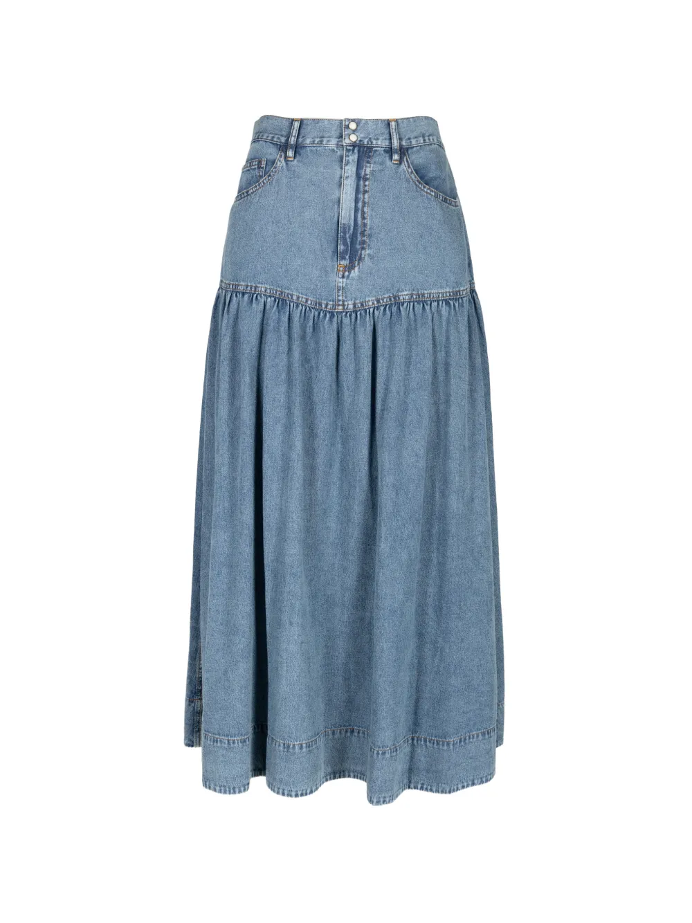 The Great. Western yoke midi skirt