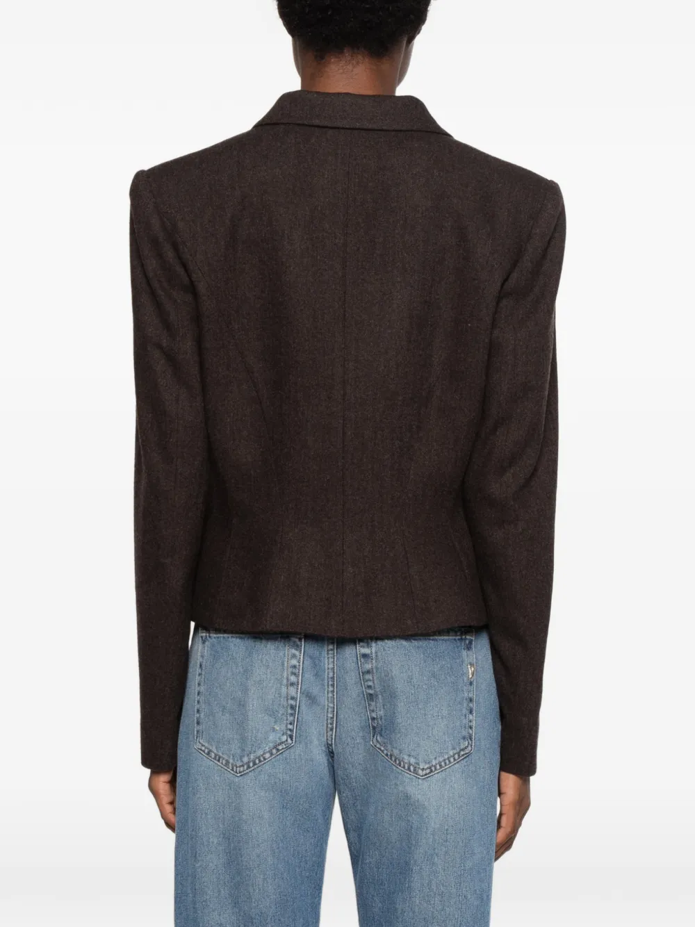 Lauren Ralph Lauren herringbone wool blazer Grijs
