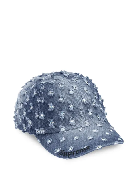 Supreme vaqueros con strass y efecto envejecido