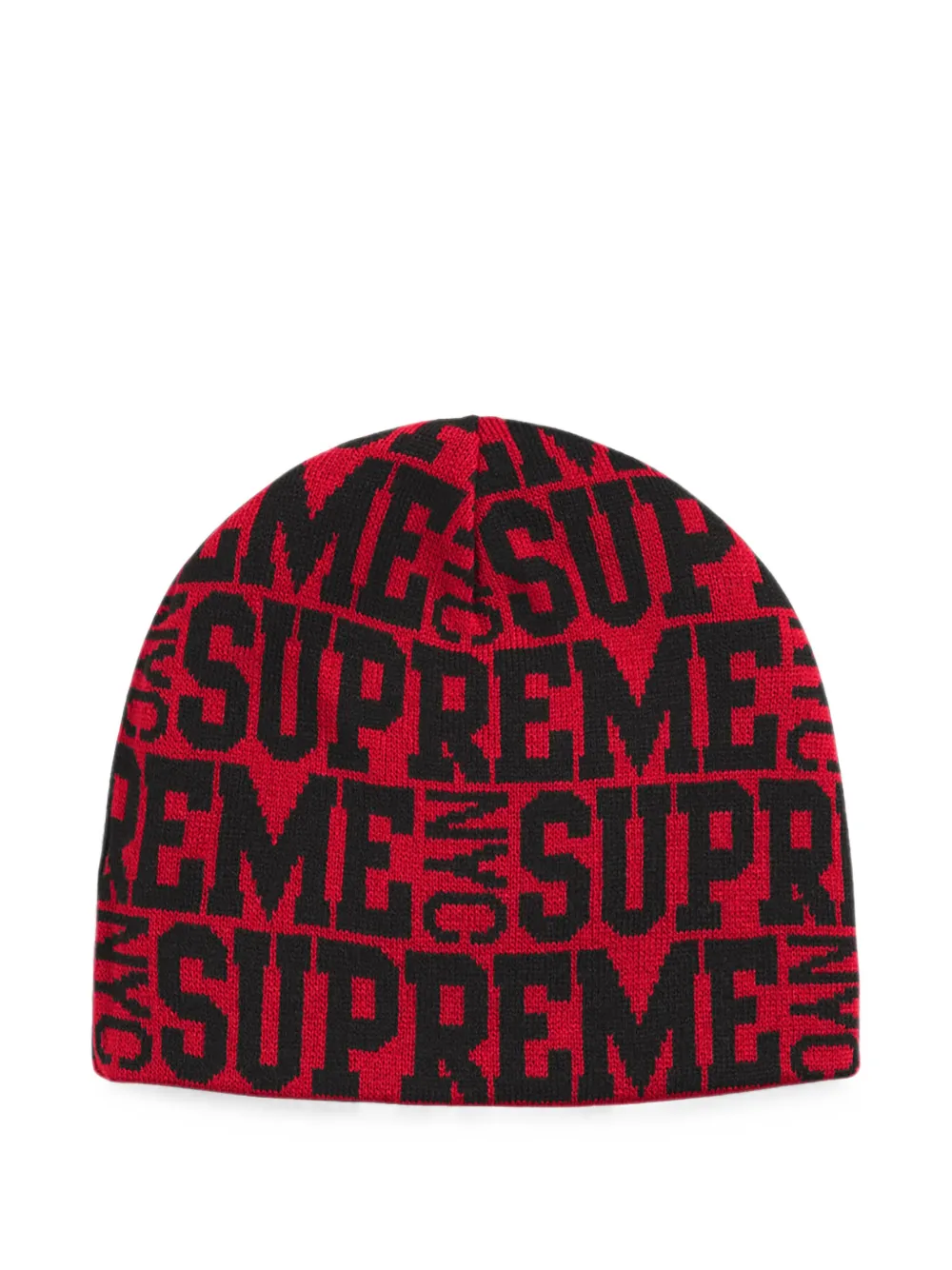 Supreme camouflage-pattern beanie hat Rood