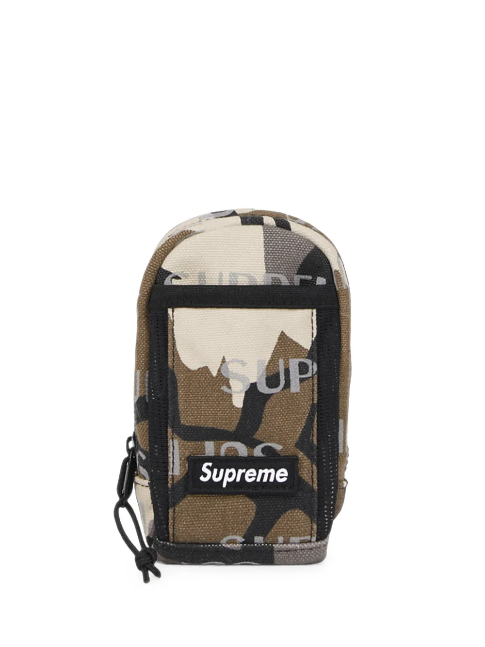 Supreme camo-print logo-patch belt bag - Verde