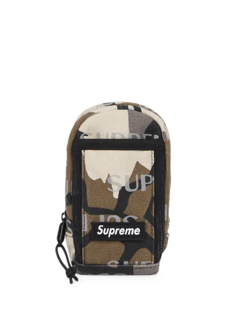 Supreme camo-print logo-patch belt bag