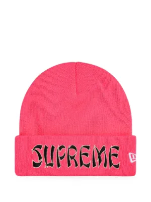 Supreme x New Era® Box Logo Beanie | Pink | FARFETCH