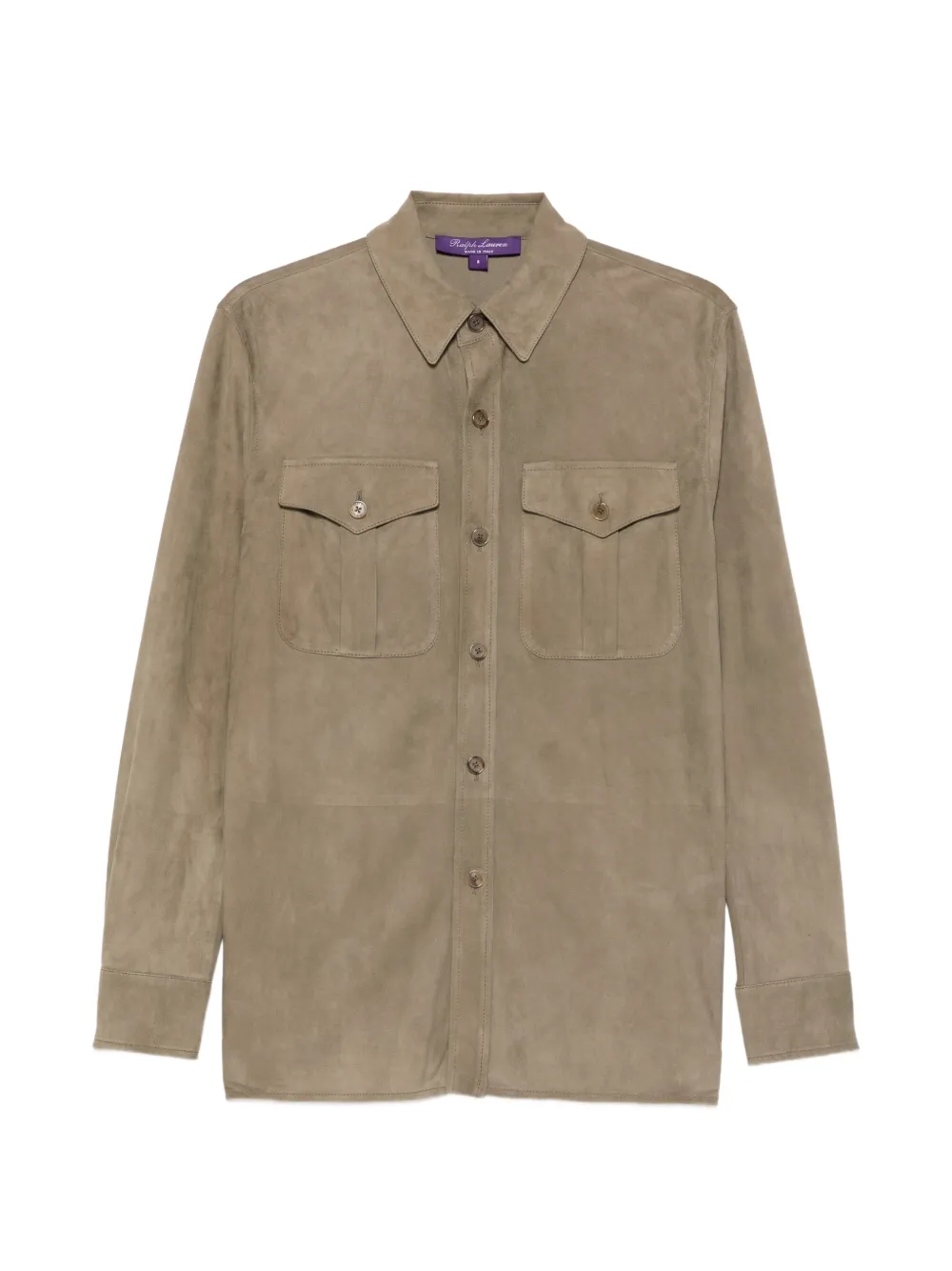 Lauren Ralph Lauren suede button-front shirt - Toni neutri