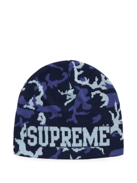 Supreme reversible camo-print beanie hat