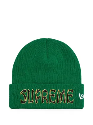 Supreme x New Era® Box Logo Beanie | Green | FARFETCH