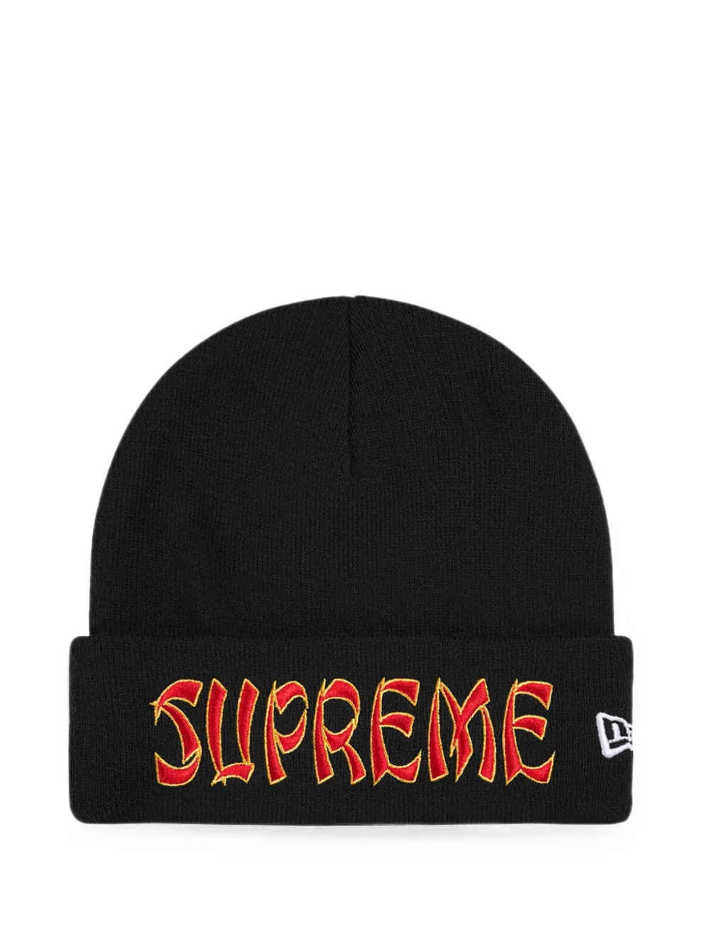 Supreme logo-embroidered beanie hat - Nero