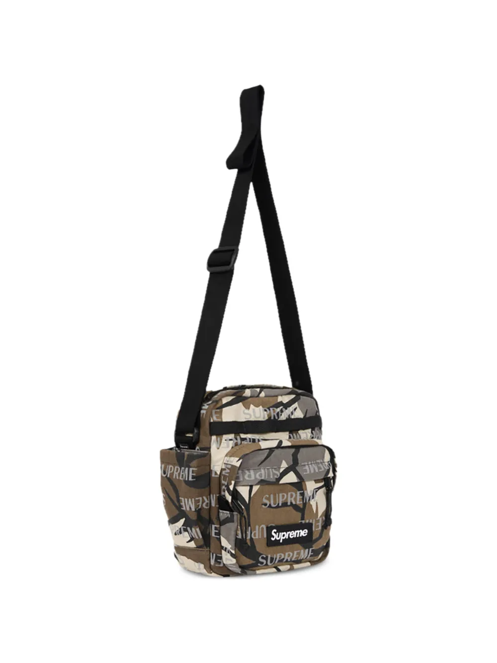 Supreme Schoudertas met logopatroon Bruin