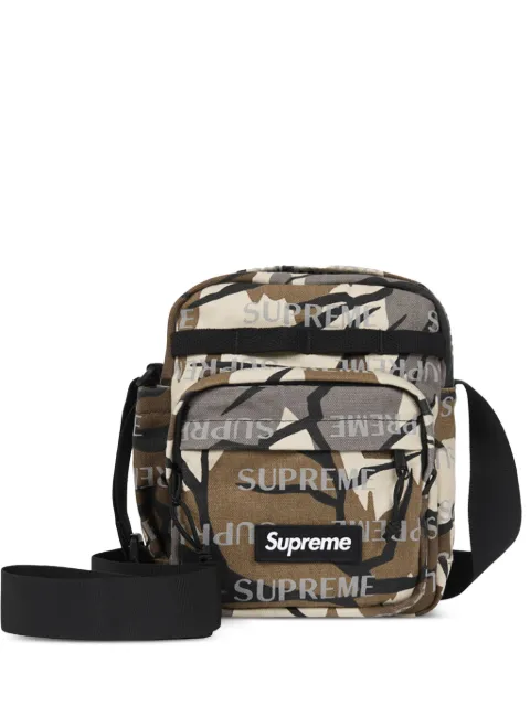 Supreme logo-pattern shoulder bag