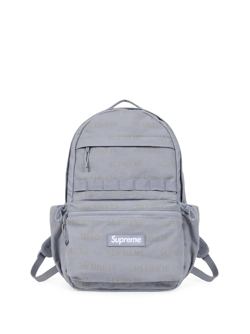 Supreme logo-jacquard backpack - Grigio