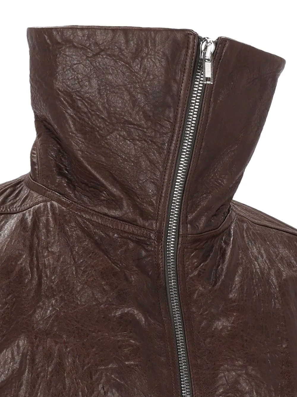 Rick Owens Dracuflight leren bomberjack Bruin