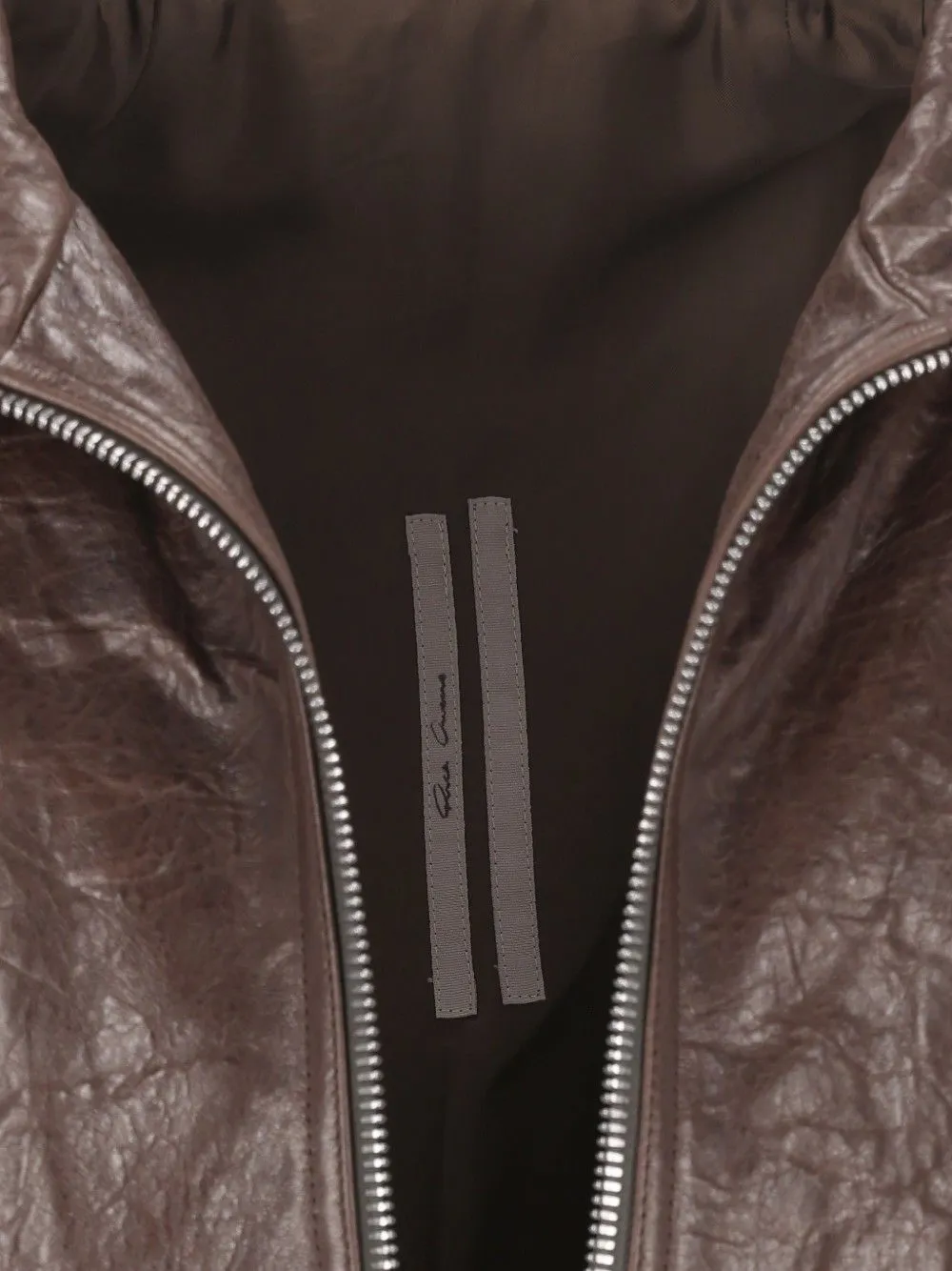 Rick Owens Dracuflight leren bomberjack Bruin