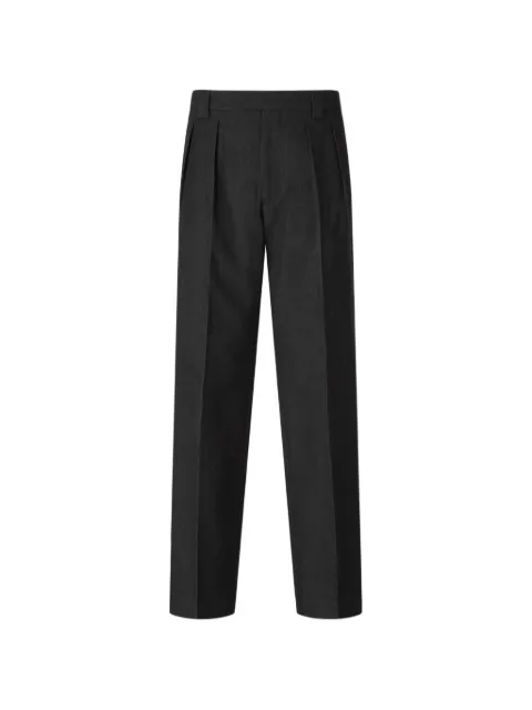 Berwich pleated straight-leg trousers