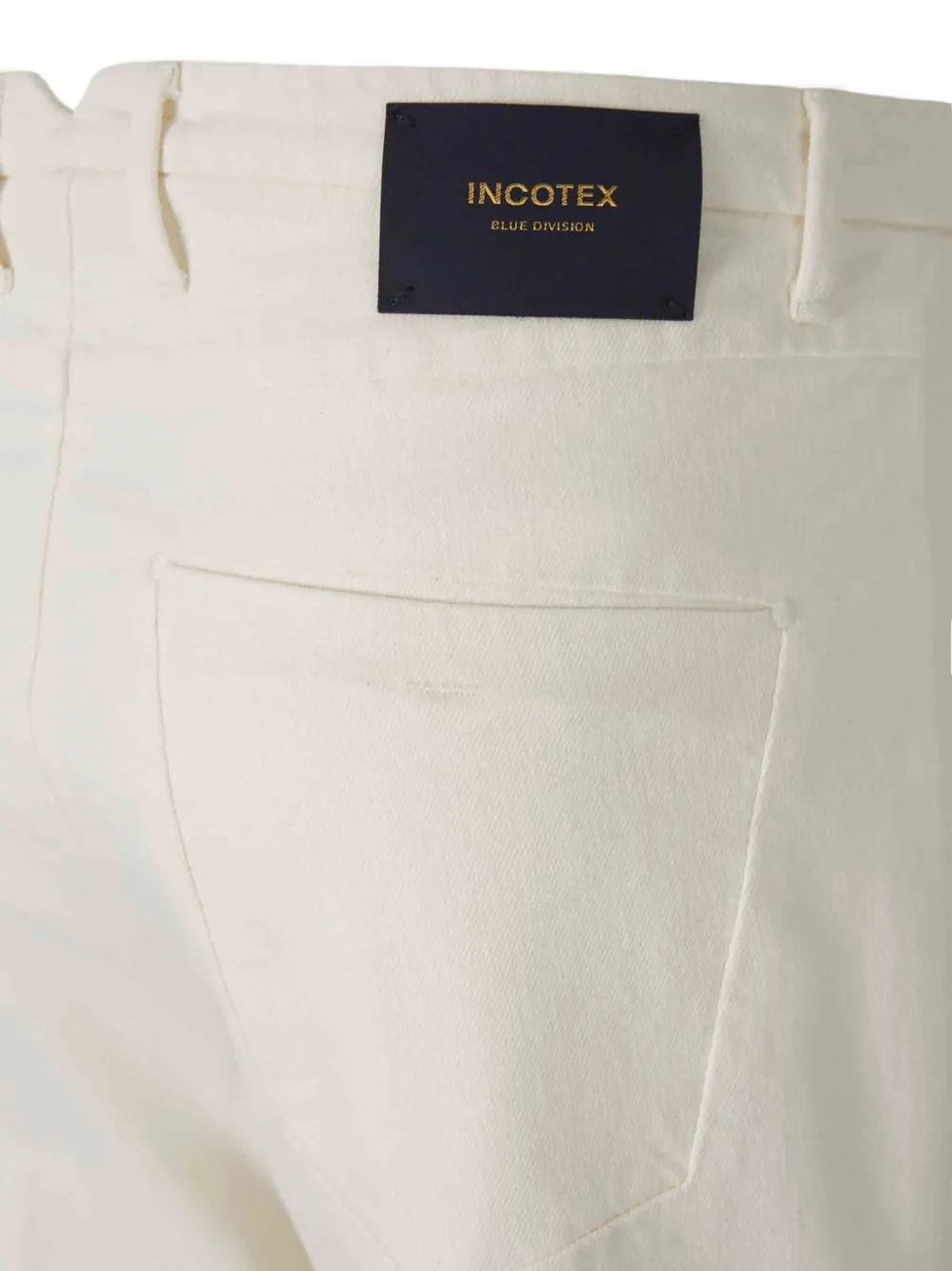 Incotex Straight plooibroek Wit