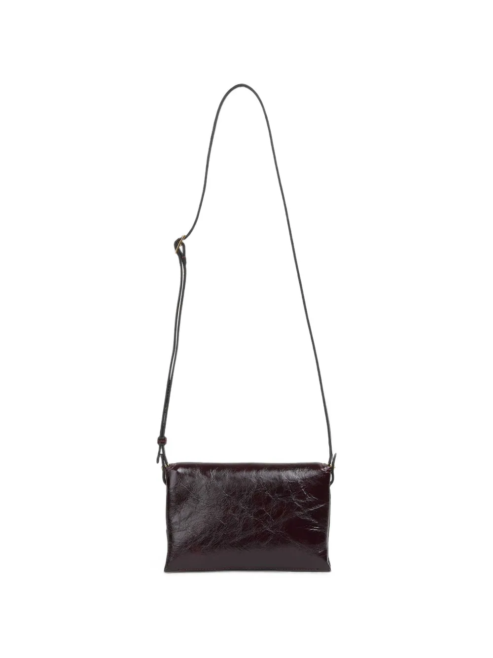 Wandler Ida Trio leren mini-schoudertas met gekreukt effect Rood