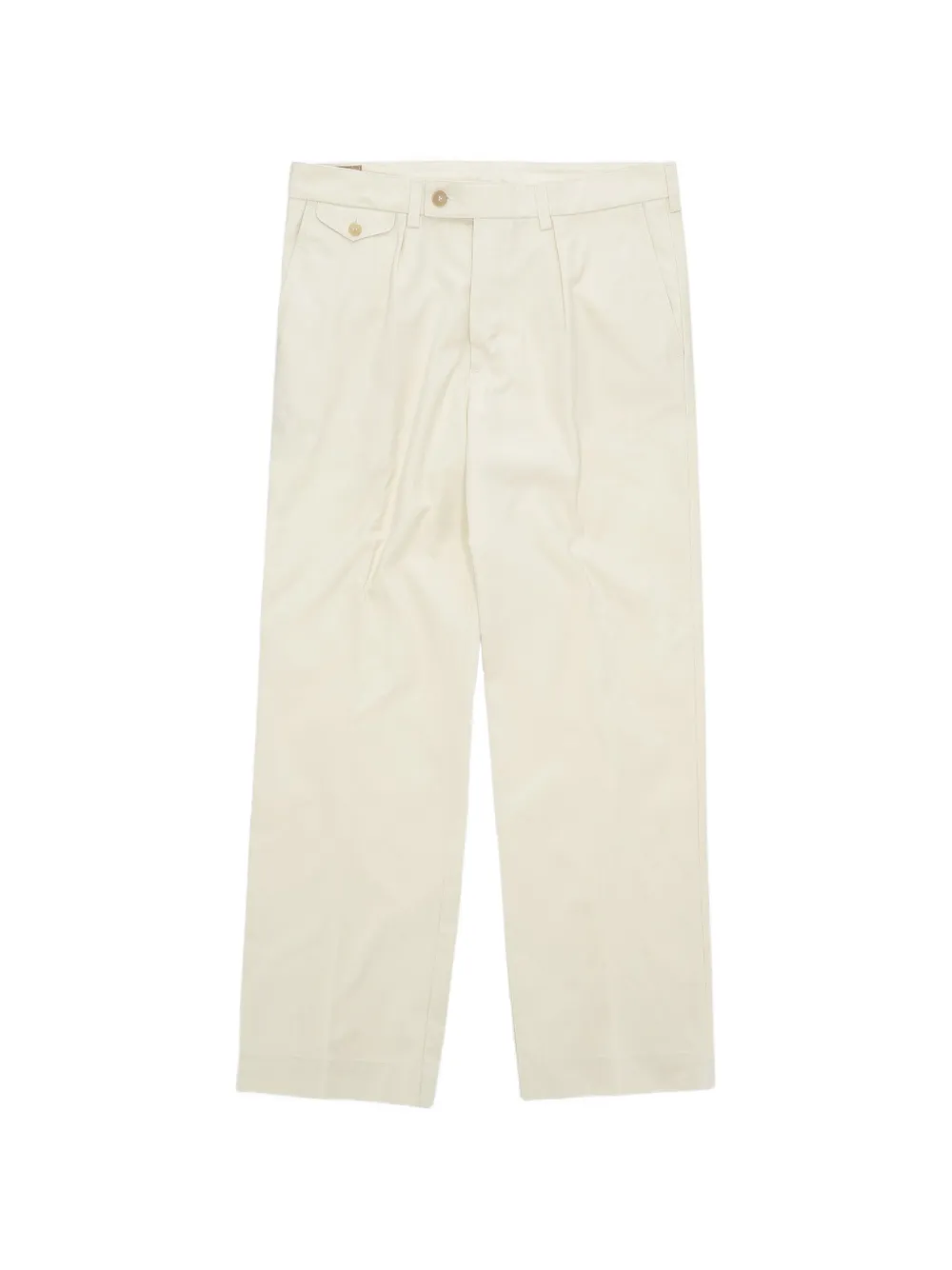 Fortela Riviera pleated cotton straight-leg trousers - Blanc Fortela Riviera pleated cotton straight-leg trousers - Blanc