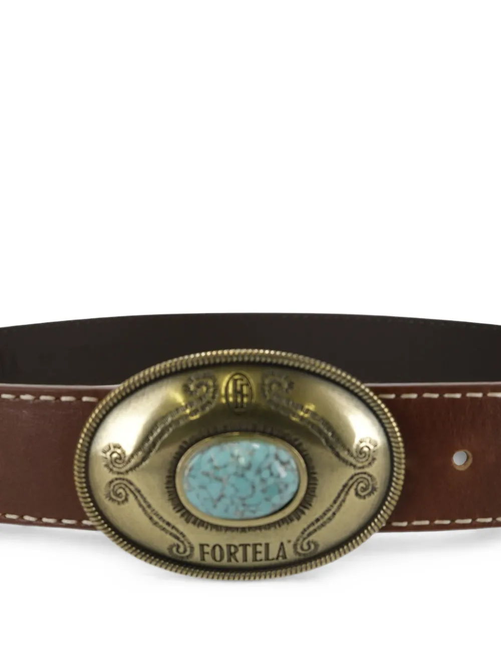Fortela Tate Logo-buckle Belt in Brown, view 2
