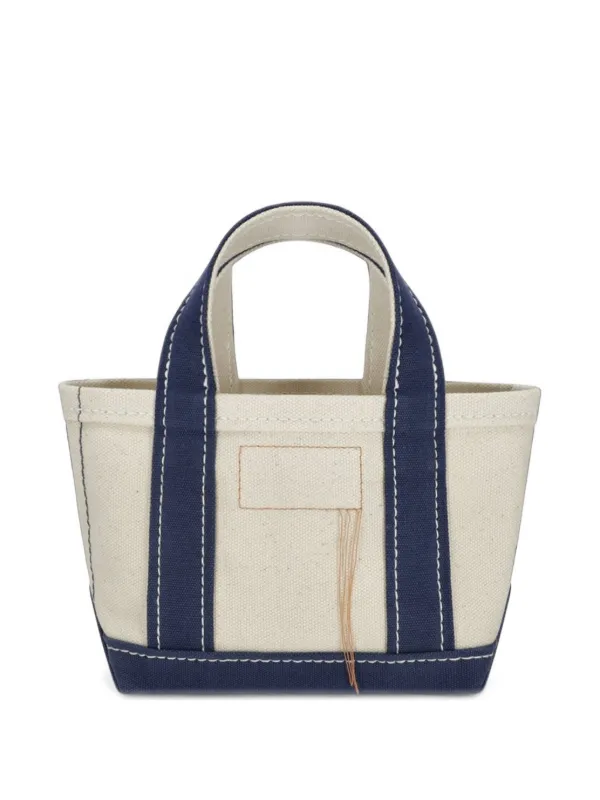 Fortela Mini Aly Canvas Tote Bag in White