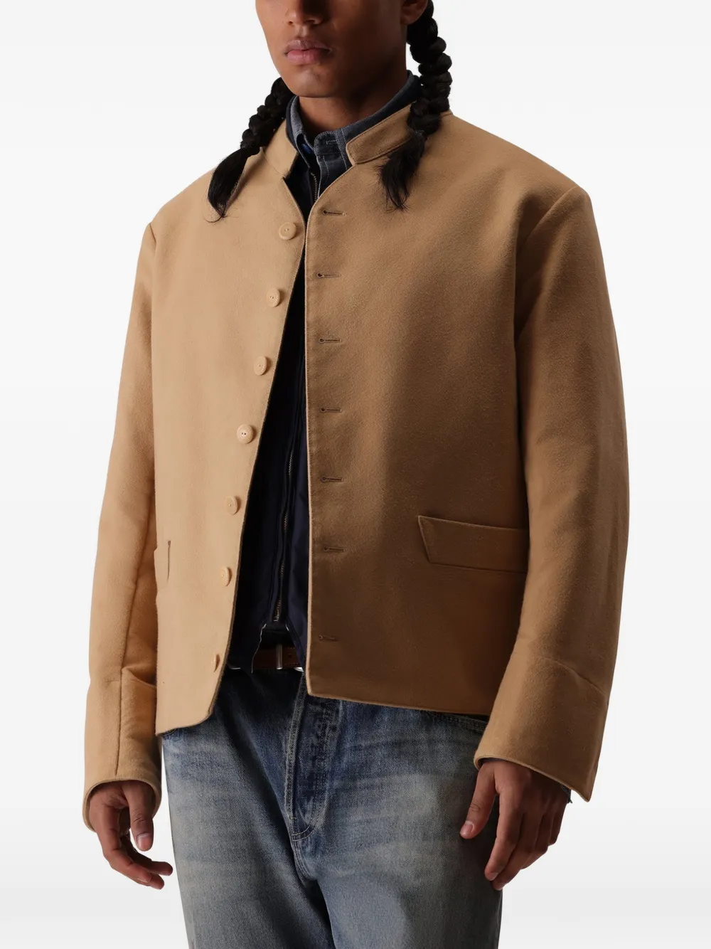Fortela Yankee jack met enkele rij knopen Beige