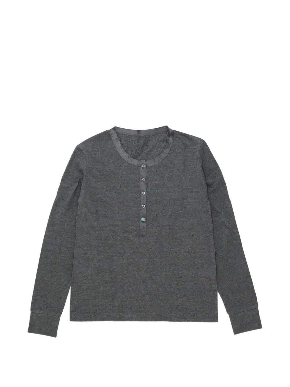 Fortela Coralie silk-edged T-shirt - Gris