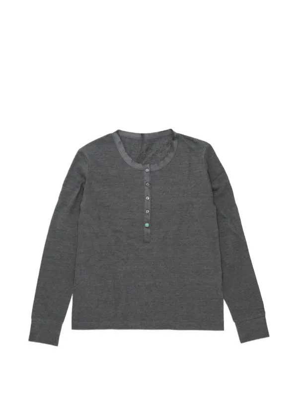Fortela Coralie Silk-edged T-shirt in Grey