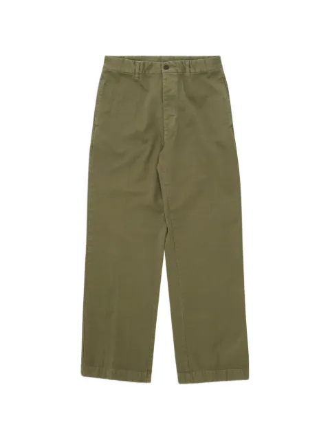 Fortela Silver herringbone cotton straight-leg trousers