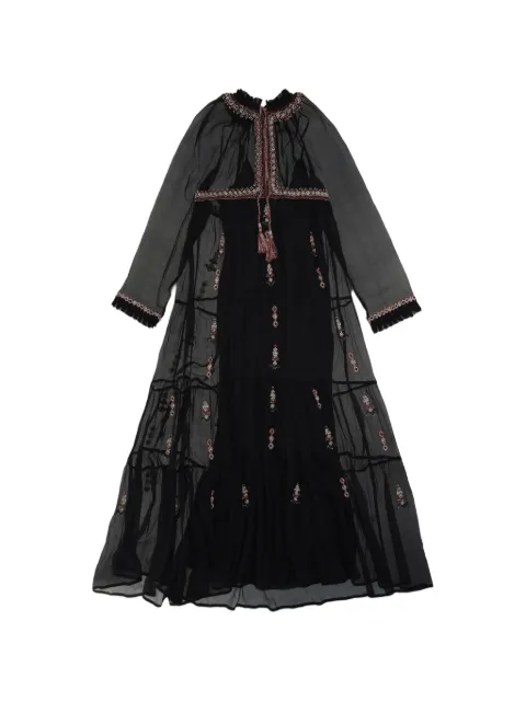 Fortela Arsia embroidered silk chiffon maxi dress