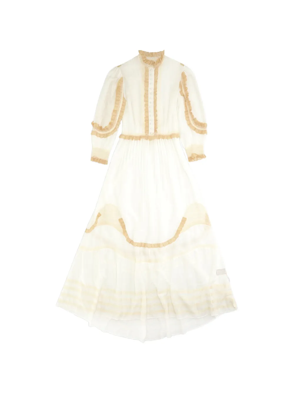 Fortela Astrid broderie anglaise lace maxi dress - Bianco