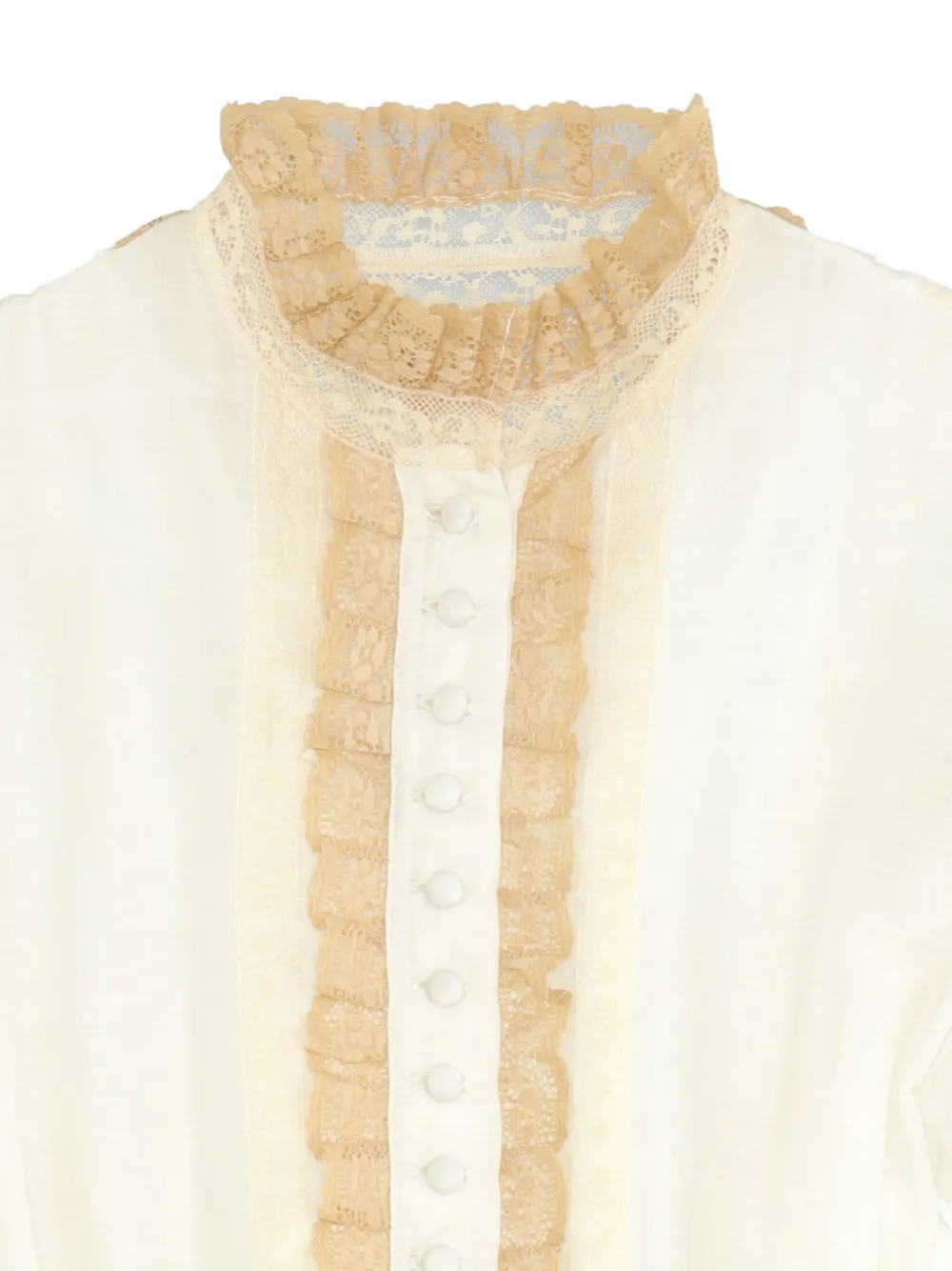 Fortela Astrid Broderie Anglaise Lace Maxi Dress in White, view 4