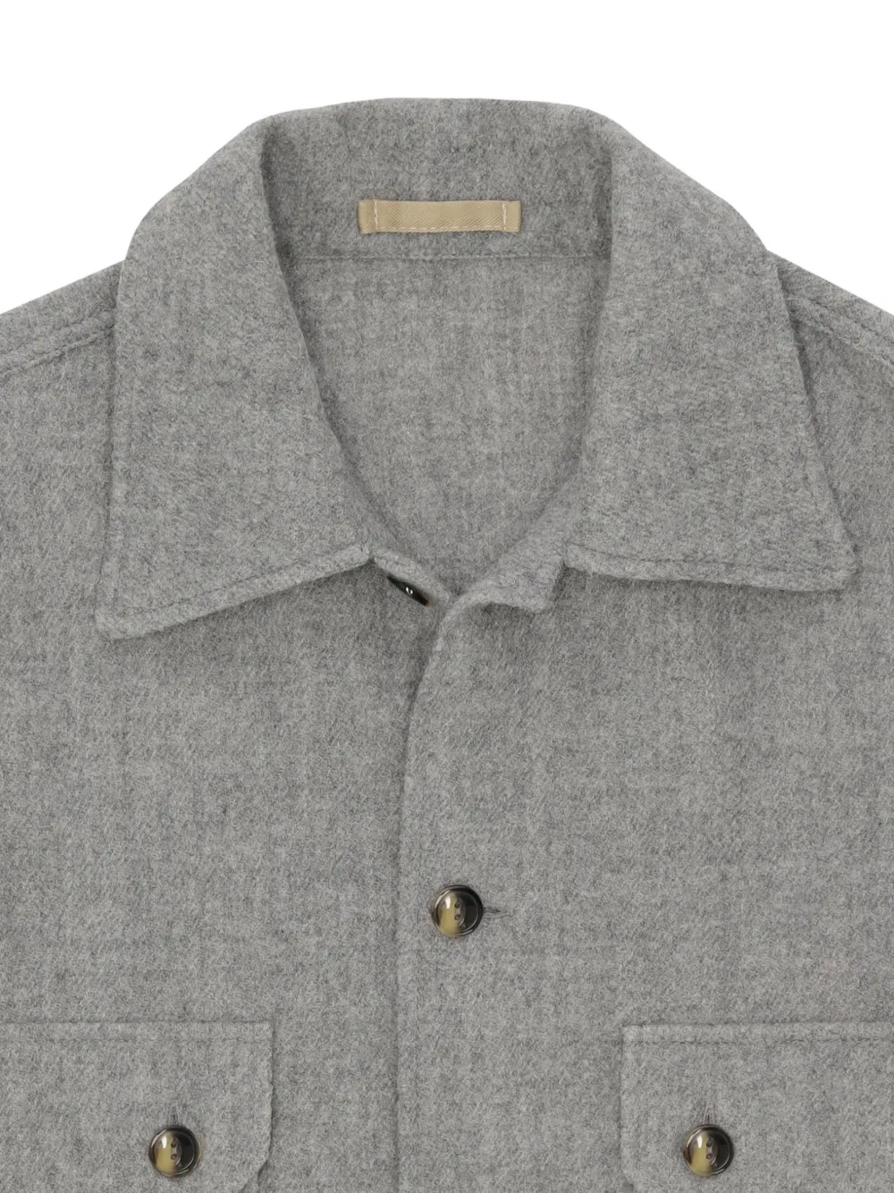 Fortela Pepper wollen shirtjack met knopen Grijs