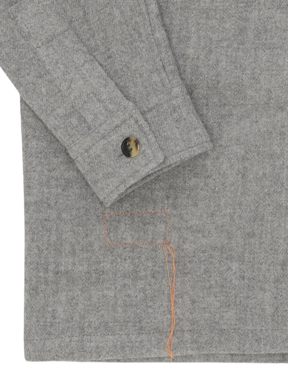 Fortela Pepper wollen shirtjack met knopen Grijs