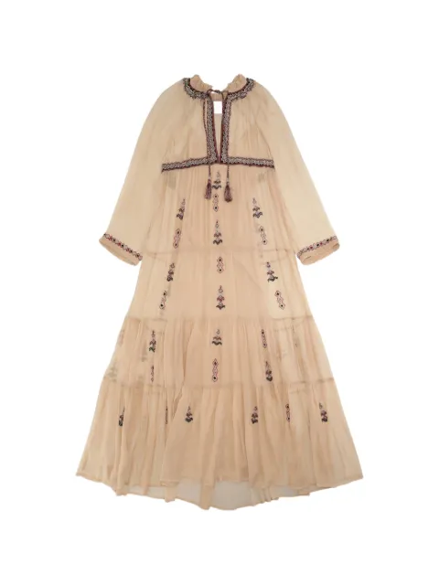 Fortela Arsia embroidered silk dress