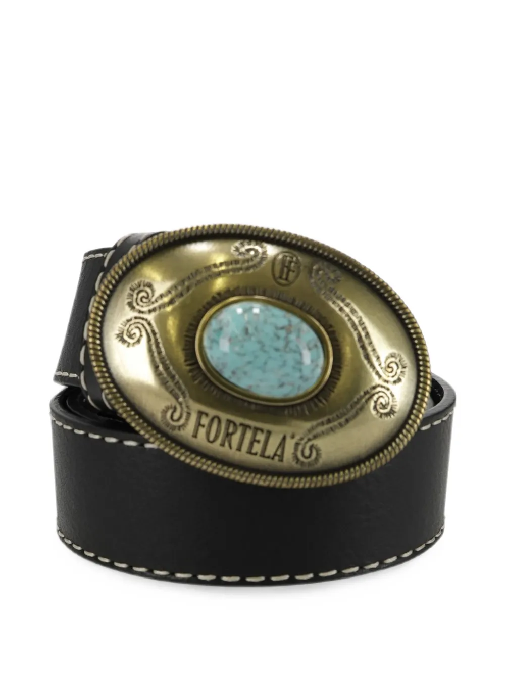Fortela Tate logo-buckle belt - Nero