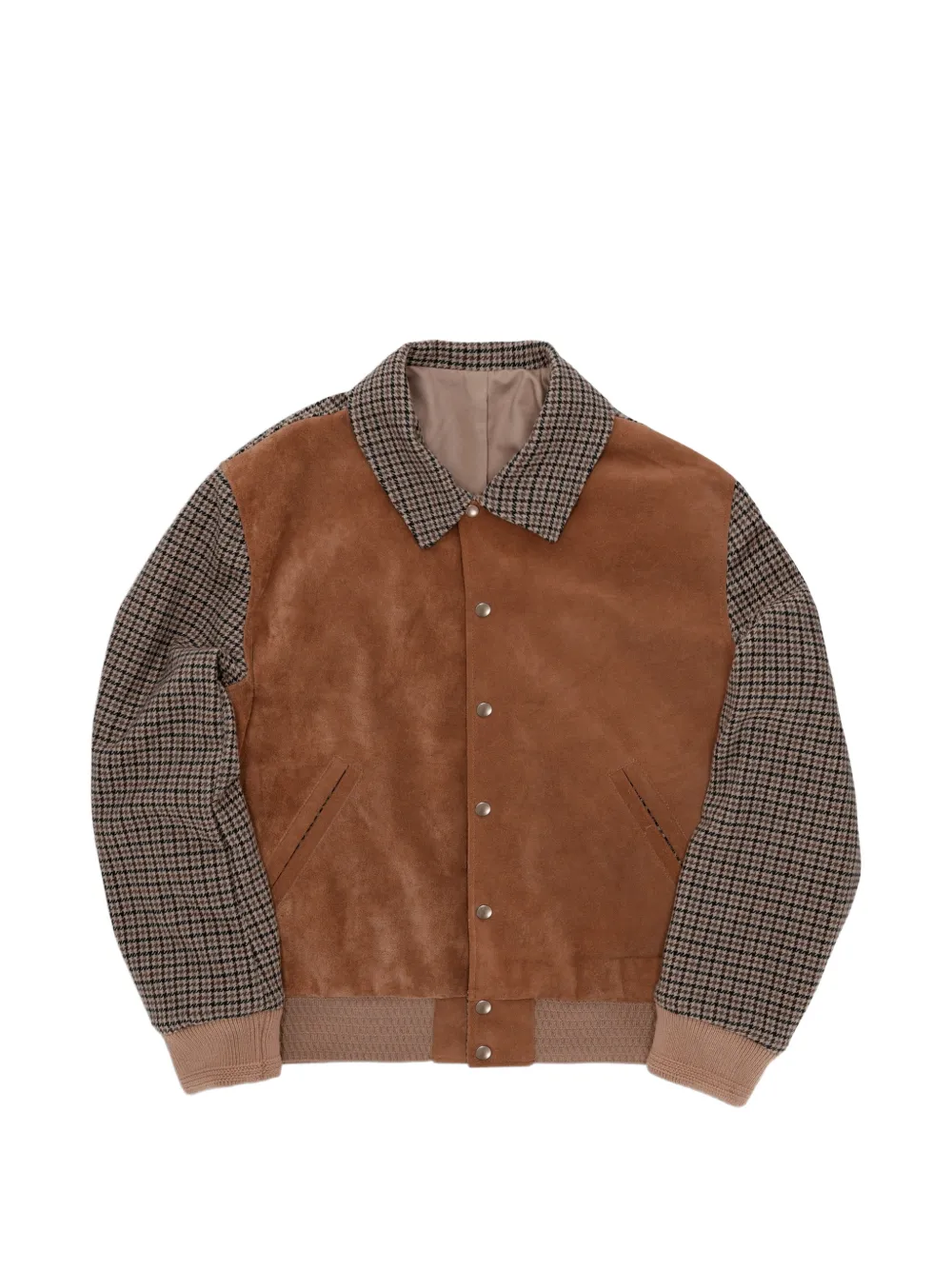 Fortela Cambridge panelled bomber jacket - Marrone