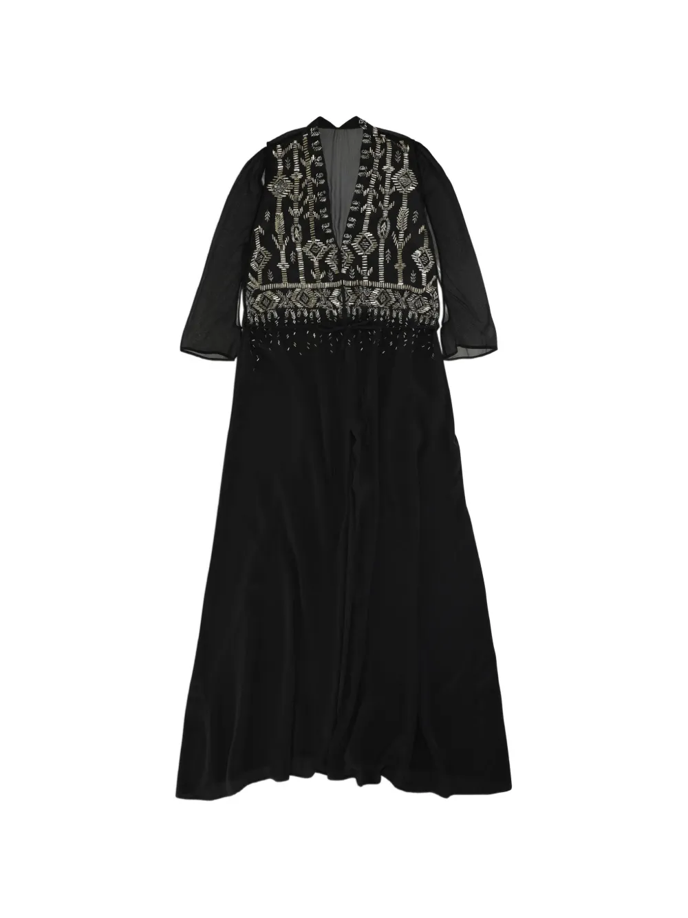 Fortela Alia bead-embroidered dress - Noir