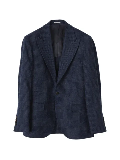 Brunello Cucinelli Prince of Wales check single-breasted blazer