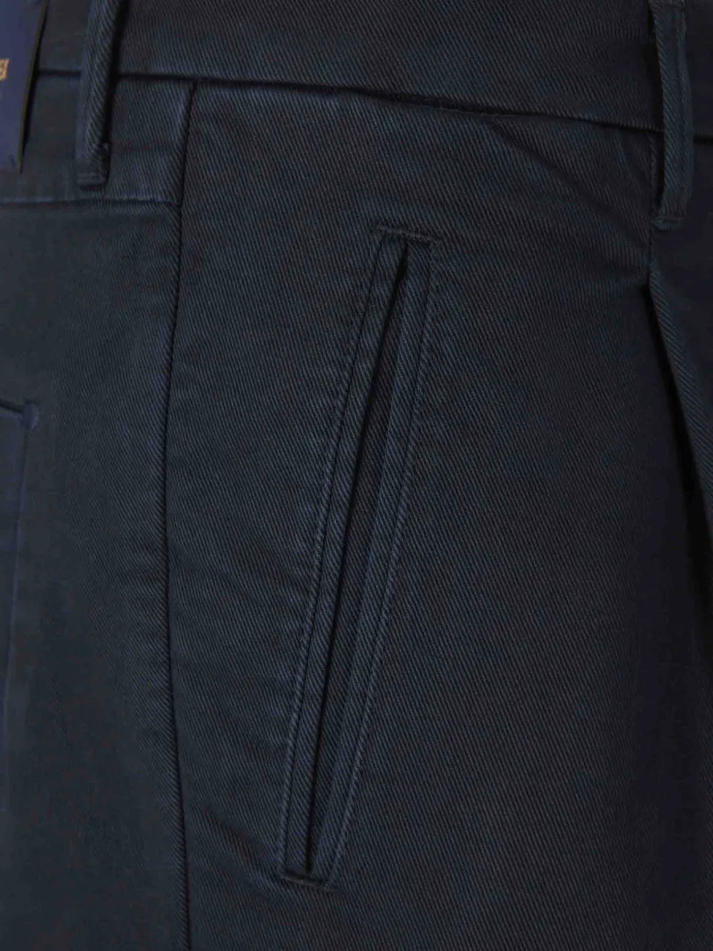 Incotex Blue Division plooibroek Blauw