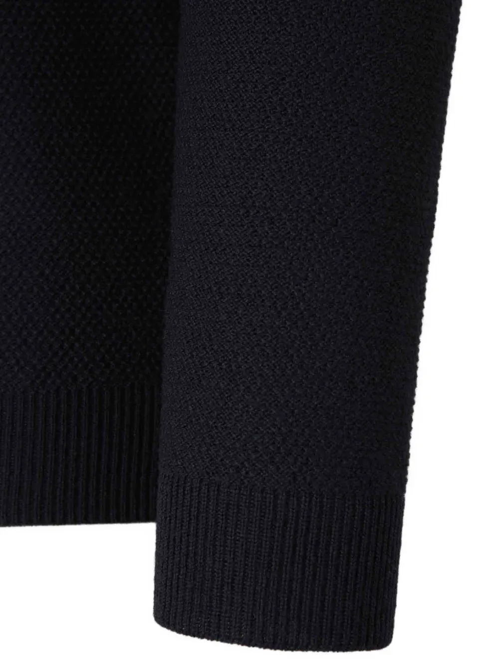 Zanone Wafelgebreid poloshirt met gespreide kraag Blauw