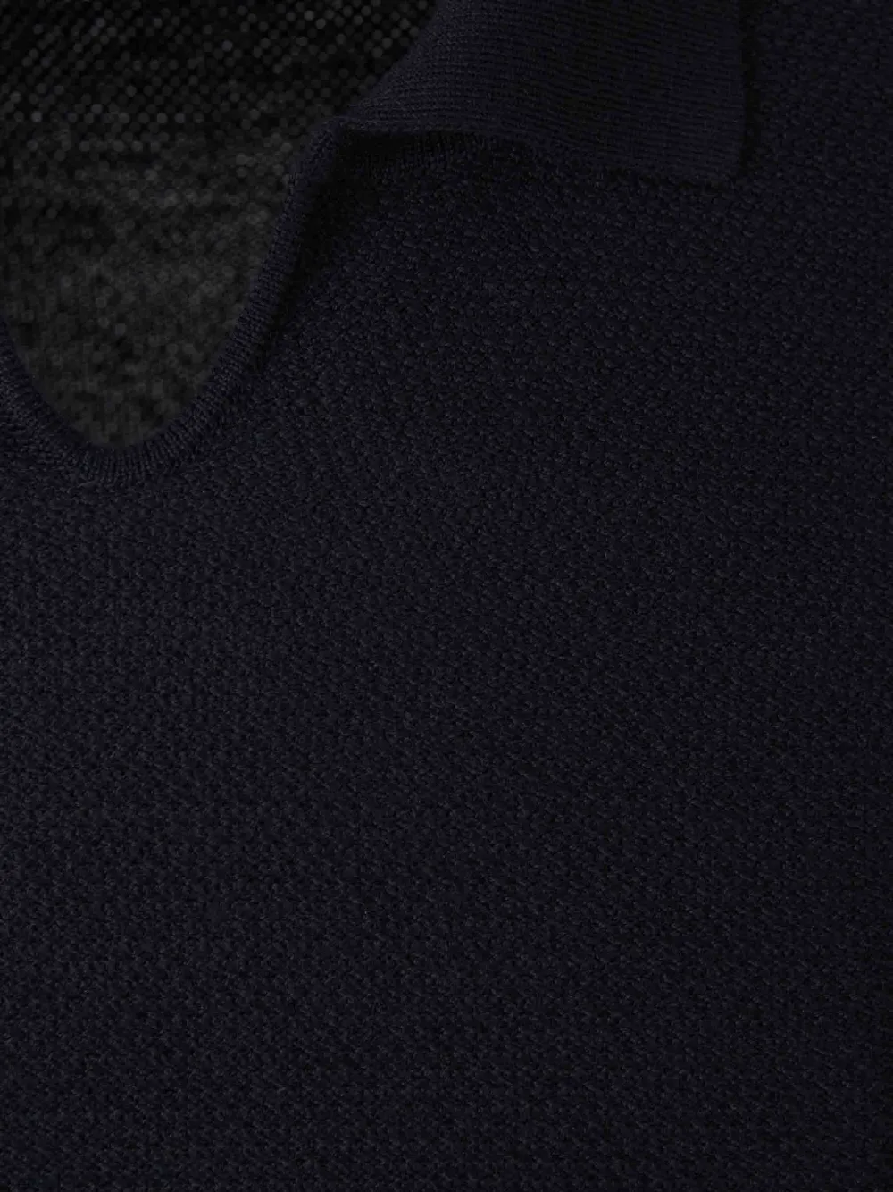 Zanone Wafelgebreid poloshirt met gespreide kraag Blauw