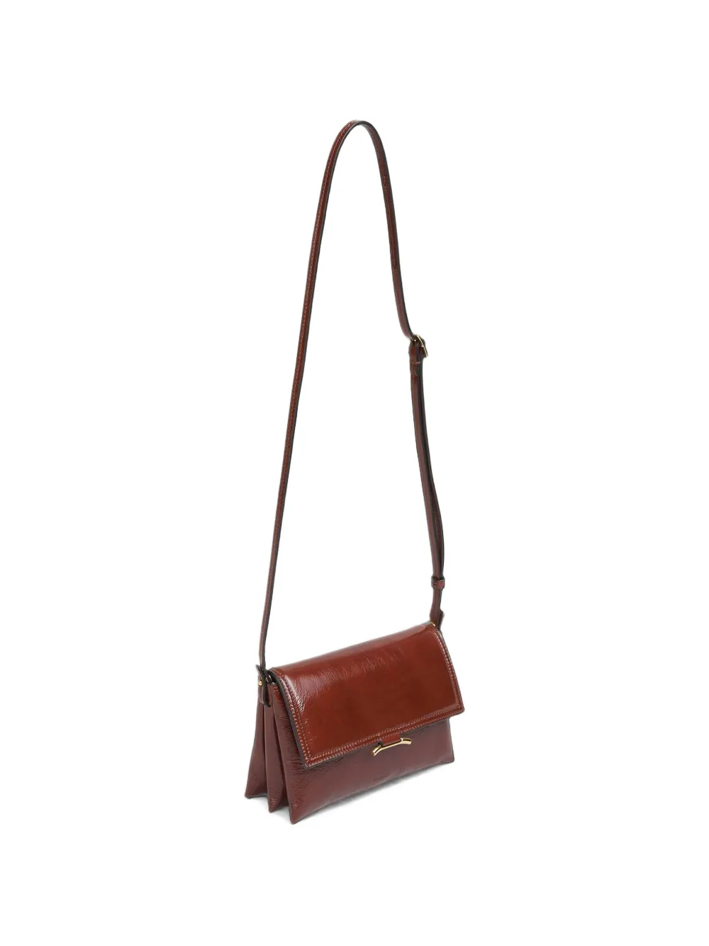 Wandler Ida Trio leren mini-schoudertas Bruin