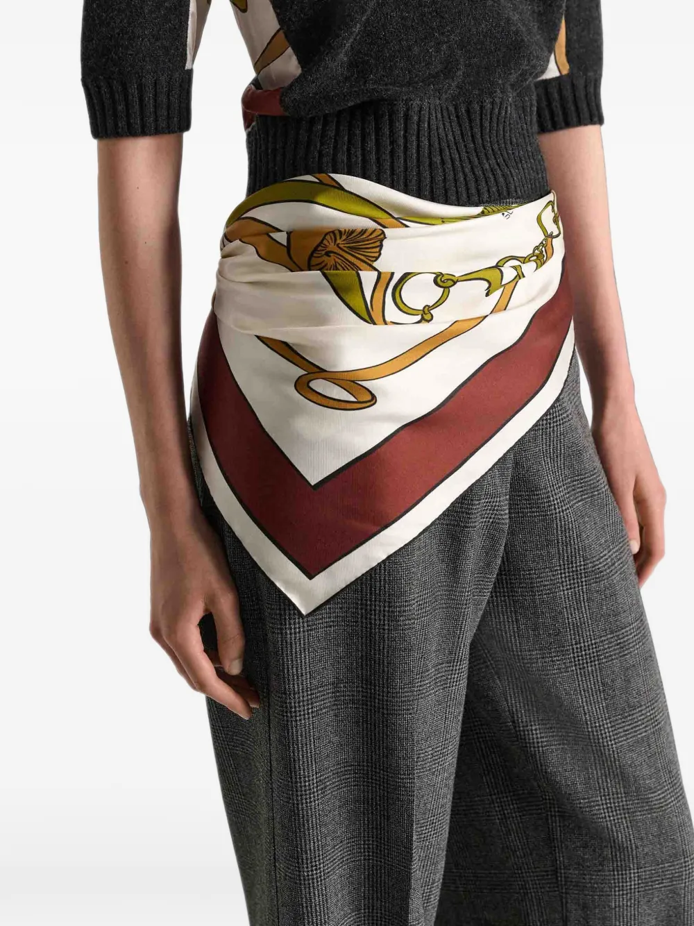 Dorothee Schumacher Cuoio Softness silk belt Wit