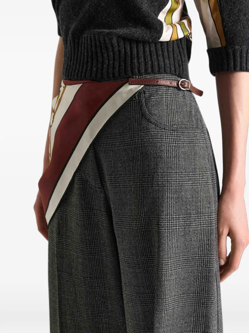Dorothee Schumacher Cuoio Softness silk belt Wit