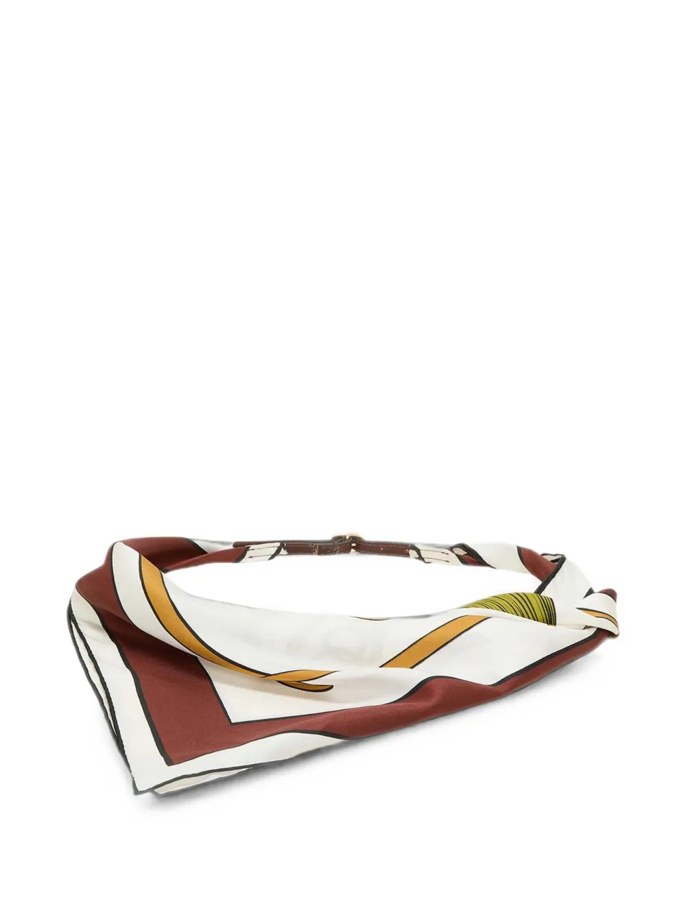 Dorothee Schumacher Cuoio Softness silk belt Wit